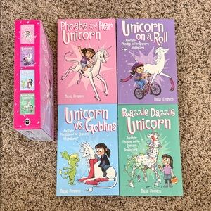 Phoebe and Her Unicorn Boxed Book Set - Pink, Purple, Blue, Green